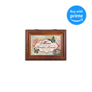 Cottage Garden Mom Cherished Memories Rich Woodgrain Finish Jewelry Music Box - Plays Edelweiss