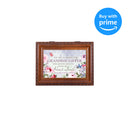 Cottage Garden Granddaughter My Heart Smile Woodgrain Rope Trim Music Box Plays Amazing Grace