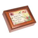 Cottage Garden My Life Enriched by You Wood Finish Jewelry Music Box Plays Amazing Grace