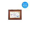 Cottage Garden Goddaughter Kisses Hugs Love You Woodgrain Rope Trim Jewelry Music Box Plays Jesus Loves Me