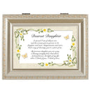 Dearest Daughter Champagne Silver Music Box Plays You Light Up My Life