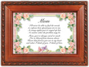 Cottage Garden Mom I Think of Love Woodgrain Inspirational Traditional Music Box Plays How Great Thou Art