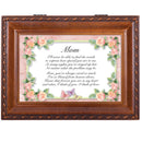 Mom How Special to Me Woodgrain Rope Trim Jewelry Music Box Plays Wind Beneath My WIngs