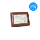 Baptismal Prayer Lead Him Woodgrain Rope Trim Jewelry Music Box Plays Jesus Loves Me