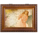 Cottage Garden Guardian Angel Prayer Woodgrain Music Box/Jewelry Box Plays Ave Maria