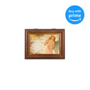 Cottage Garden Guardian Angel Prayer Woodgrain Music Box/Jewelry Box Plays Ave Maria
