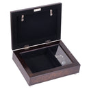 Cottage Garden Serenity Prayer Ocean Waves Burlwood Finish Jewelry Music Box Plays Amazing Grace