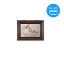 Cottage Garden Mr. & Mrs. Together Forever Burlwood Finish Jewelry Music Box Plays Canon in D