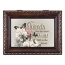 Friends Beautiful Gift Burlwood Finish Jewelry Music Box Plays Amazing Grace