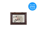 Friends Beautiful Gift Burlwood Finish Jewelry Music Box Plays Amazing Grace