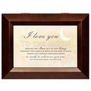 Cottage Garden Love You to The Moon Wood Finish Jewelry Music Box Plays All You Need is Love