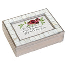 Everyday Loving You Pearl Grey 8 x 6 Music Box Plays Tune You Light Up My Life