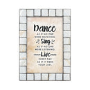 Dance Sing Live Grey Brush Pearlescent 5 x 7 Photo Frame