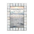 Footprints in the Sand Grey Brush Pearlescent 5 x 7 Photo Frame