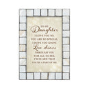 Daughter I Love You So Grey Brush Pearlescent 5 x 7 Photo Frame