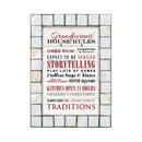 Grandparents House Rules Grey Brush Pearlescent 5 x 7 Photo Frame