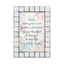 You Make My Heart Melt Grey Brush Pearlescent 5 x 7 Photo Frame