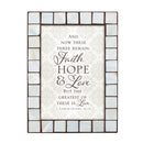 Faith Hope and Love Amber Pearlescent 5 x 7 Photo Frame