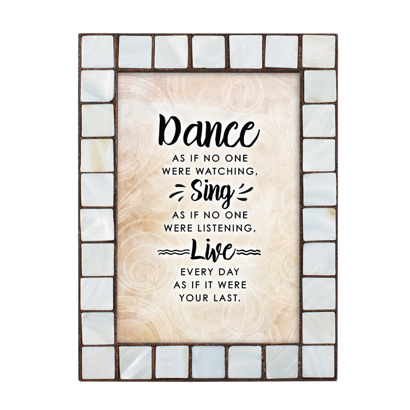 Dance Sing Live Amber Pearlescent 5 x 7 Photo Frame