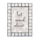 Set Your Mind on Things Above Amber Pearlescent 5 x 7 Photo Frame