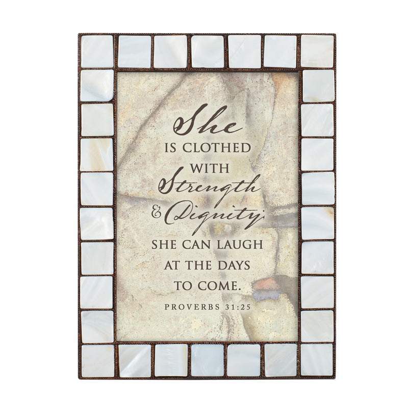 Strength and Dignity Amber Pearlescent 5 x 7 Photo Frame