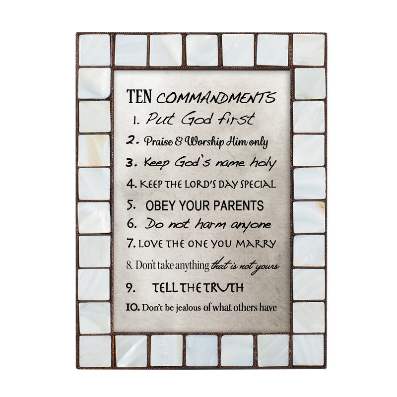 Ten Commandments Amber Pearlescent 5 x 7 Photo Frame