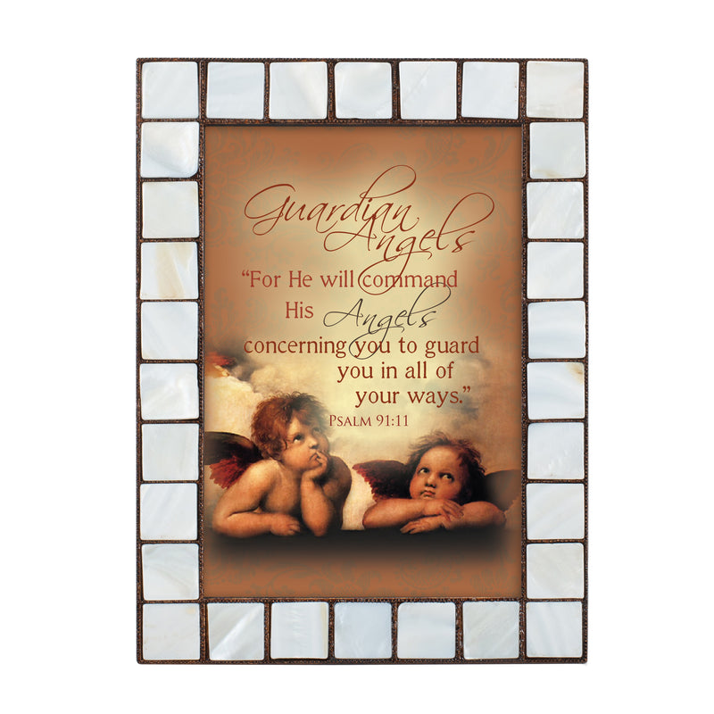 Guardian Angels Amber Pearlescent 5 x 7 Photo Frame