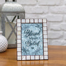 Blessed Beyond Belief Mother of Pearl Amber 5 x 7 Photo Frame