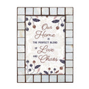 Our Home Mother of Pearl Amber   Framed Wall Or Tabletop Art - Holds 5x7 Photo