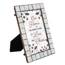 Our Home Mother of Pearl Amber Photo Frame Holds 5x7 Photo