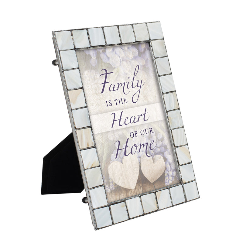 Heart Of Home Mother of Pearl Grey Photo Frame Holds 5x7 Photo