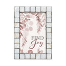 Find Joy Mother of Pearl Grey   Framed Wall Or Tabletop Art - Holds 5x7 Photo
