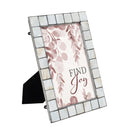 Find Joy Mother of Pearl Grey Photo Frame Holds 5x7 Photo