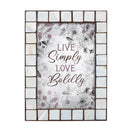Love Boldly Mother of Pearl Amber   Framed Wall Or Tabletop Art - Holds 5x7 Photo