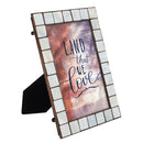 Land I Love Mother of Pearl Amber Photo Frame Holds 5x7 Photo