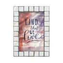 Land I Love Mother of Pearl Grey   Framed Wall Or Tabletop Art - Holds 5x7 Photo