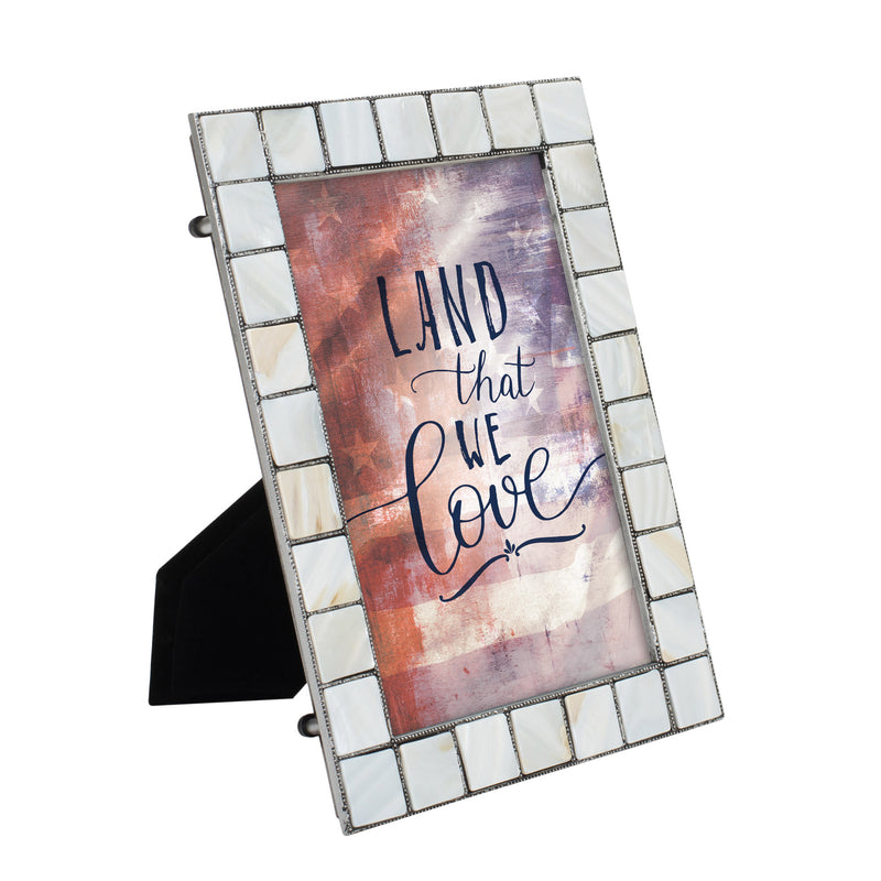Land I Love Mother of Pearl Grey Photo Frame Holds 5x7 Photo