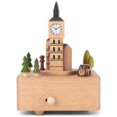 Cottage Garden Big Ben Car Woodgrain 17 inch Beech Wind-Up Musical Figurine