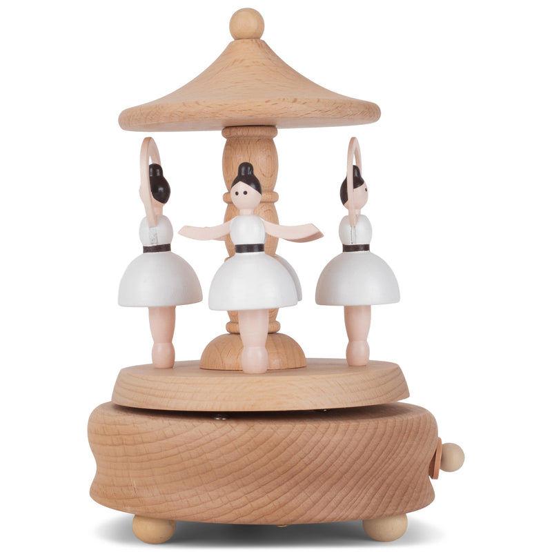 Cottage Garden Dancing Ballerina Woodgrain 17 inch Beech Wind-Up Musical Figurine