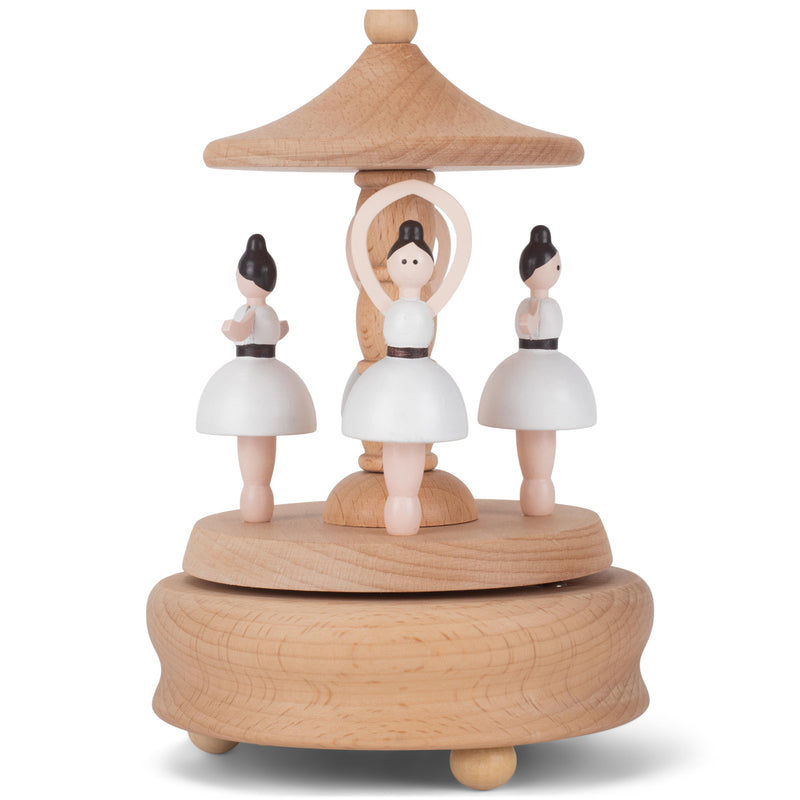 Cottage Garden Dancing Ballerina Woodgrain 17 inch Beech Wind-Up Musical Figurine