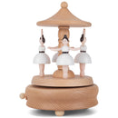 Cottage Garden Dancing Ballerina Woodgrain 17 inch Beech Wind-Up Musical Figurine