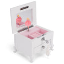 Cottage Garden Ballerina 6 inch Wood Musical Jewelry Box Plays Tune Swan Lake