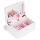 Cottage Garden Ballerina Gold Tone 7 inch Wood Musical Jewelry Box Plays Tune Dance of the Sugar Plum Fairy