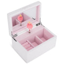 Cottage Garden Ballerina Silver Tone 7 inch Wood Musical Jewelry Box Plays Tune Dance of the Sugar Plum Fairy