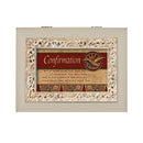 Confirmation Ornate Champagne Inlay Music Box Plays Amazing Grace