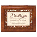 Granddaughter Woodgrain Inlay Music Box Plays You Light Up My Life