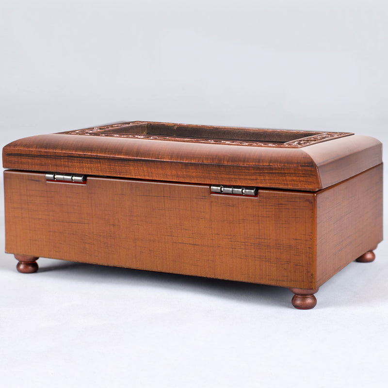 Granddaughter Woodgrain Inlay Music Box Plays You Light Up My Life