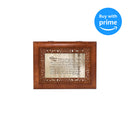 Cottage Garden Broken Chain Rich Woodgrain Finish with Ornate Inlay Jewelry Music Box - Plays Song Amazing Grace