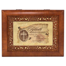 50th Anniversary Silver Tone Inlay Music Box Plays Unchained Melody