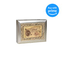 50th Anniversary Silver Tone Inlay Music Box Plays Unchained Melody